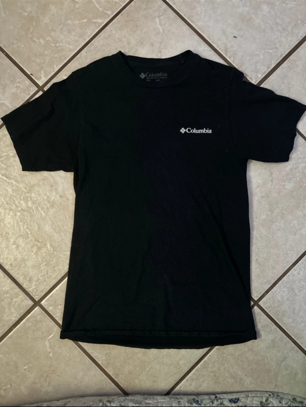 Columbia Black Short-Sleeve Tee with White Logo